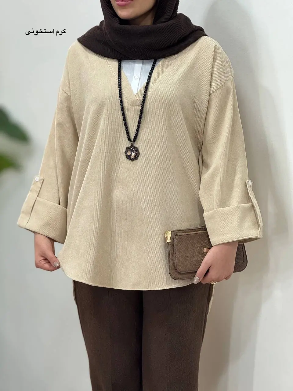 تونیک مانتویی یقه دار نوشین